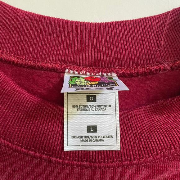 Vintage 90s Nova Scotia Canada Short Eared Owl Nature Crewneck Sweatshirt - Picture 4 of 8